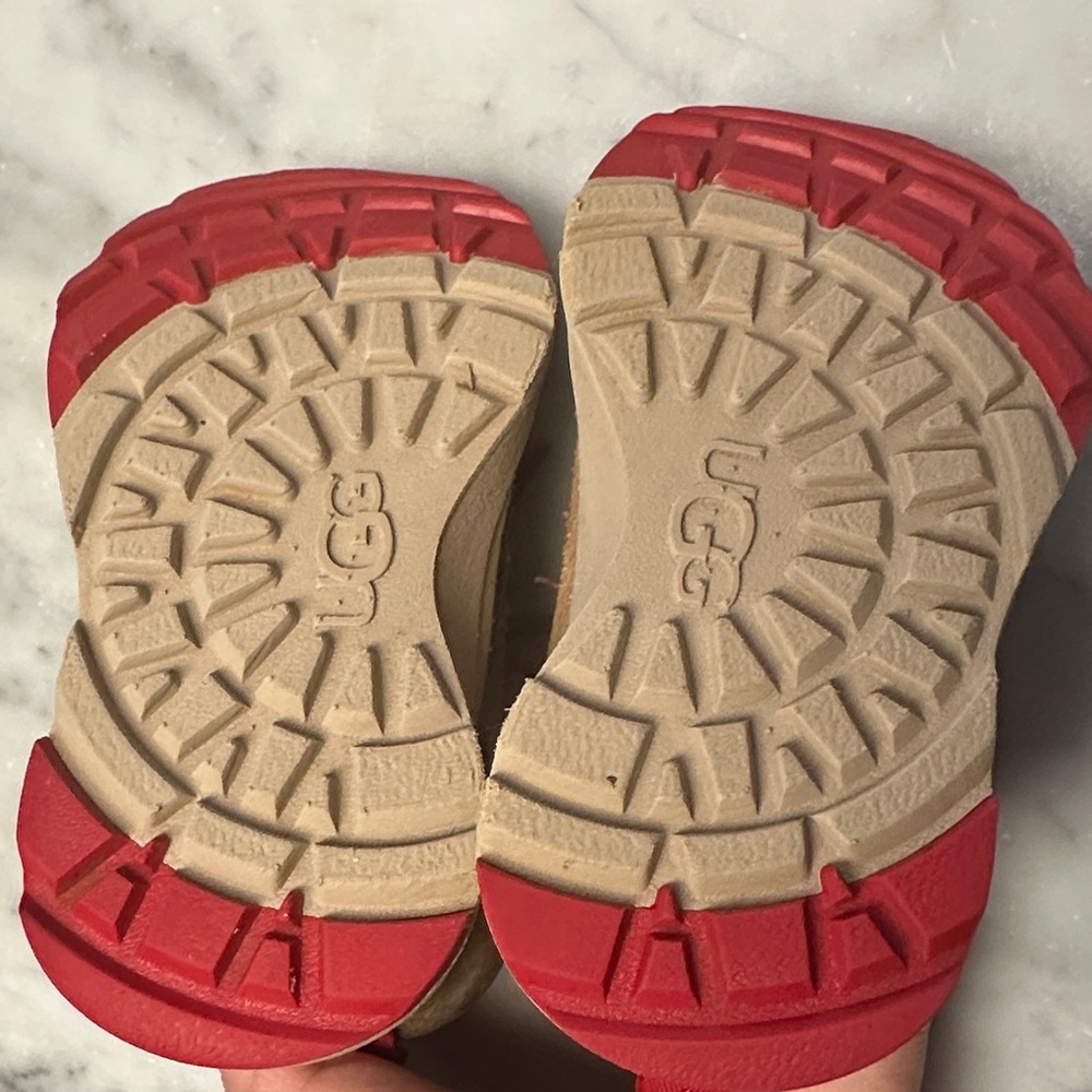 Brown Ugg Boots with Red Accents - Picture 8 of 13